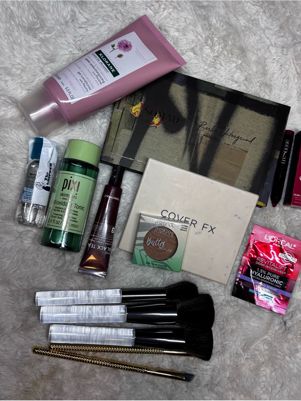 Beauty Makeup Skincare Bundle Klorane Pixi Cover FX L’Oreal 5 Brushes